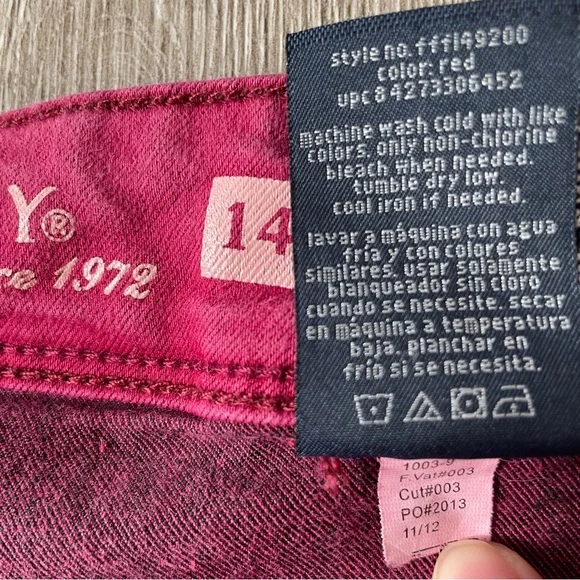 Faded glory red skinny jeans size 14 - Picture 4 of 6
